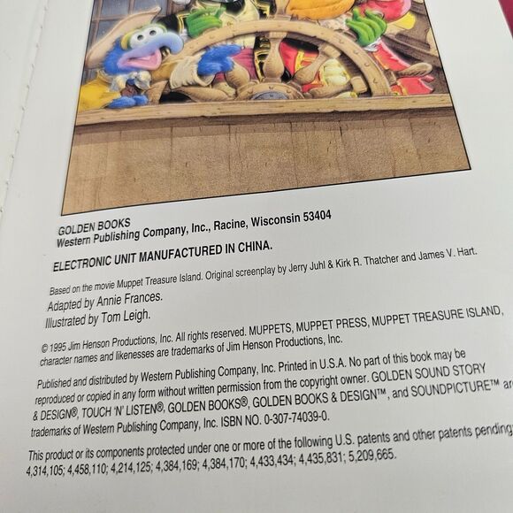 Vtg Muppets Treasure Island Golden Story Sound Book 1995 Sound Effects Tested VG - Picture 4 of 4